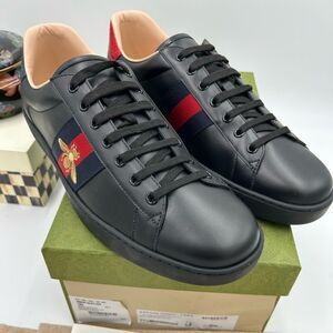 Men's Gucci ace bee embroidered sneakers size 12.5 made in Italy